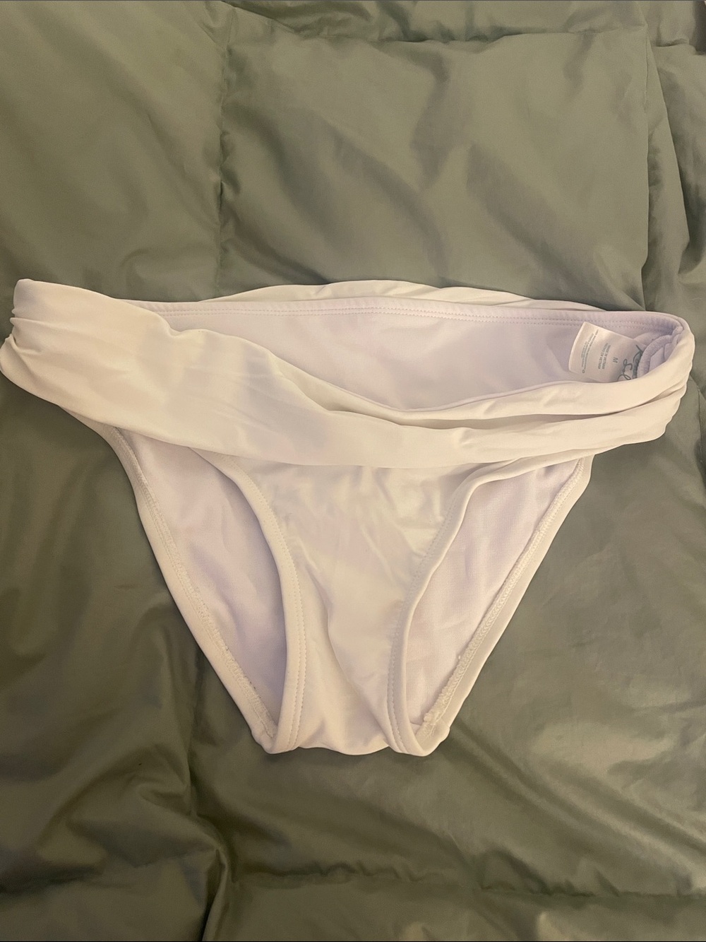 White Fold-Over Bikini Bottoms